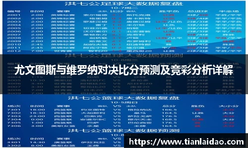 尤文图斯与维罗纳对决比分预测及竞彩分析详解